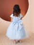 Girls Multi Color Square Neckline Cap Sleeve Flower Girl Dress 2-12